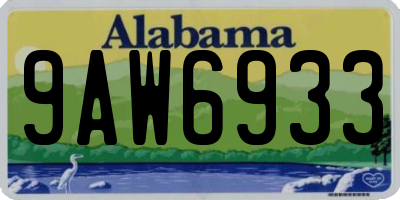 AL license plate 9AW6933