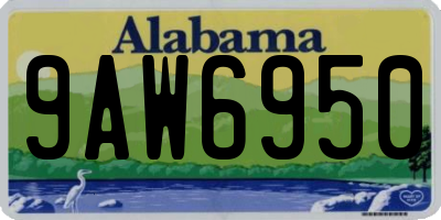 AL license plate 9AW6950