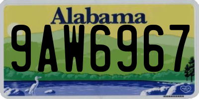 AL license plate 9AW6967