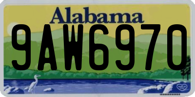 AL license plate 9AW6970