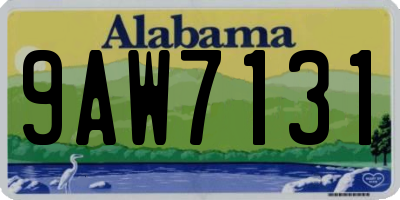 AL license plate 9AW7131