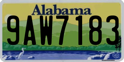 AL license plate 9AW7183