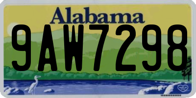 AL license plate 9AW7298
