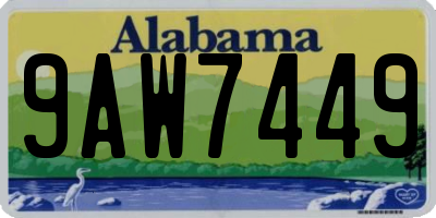 AL license plate 9AW7449
