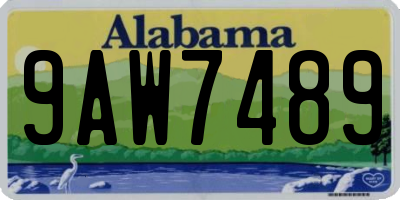 AL license plate 9AW7489