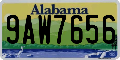 AL license plate 9AW7656
