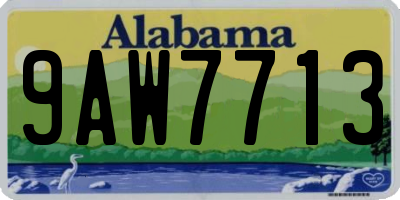 AL license plate 9AW7713
