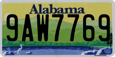 AL license plate 9AW7769