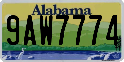 AL license plate 9AW7774