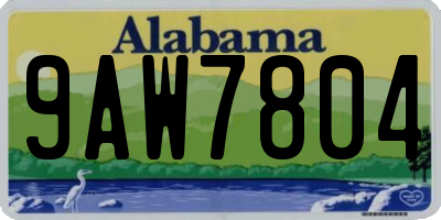 AL license plate 9AW7804