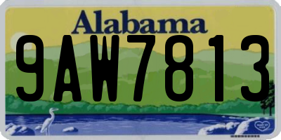 AL license plate 9AW7813