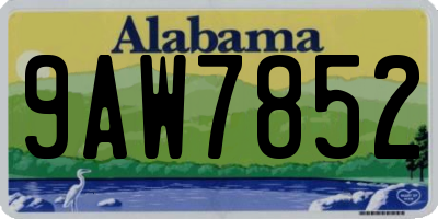 AL license plate 9AW7852