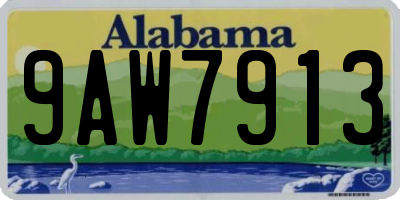 AL license plate 9AW7913
