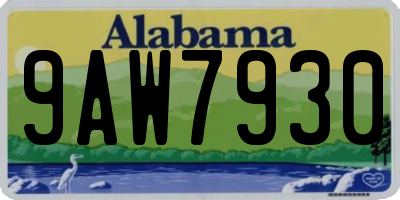 AL license plate 9AW7930