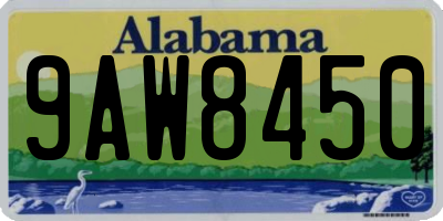 AL license plate 9AW8450