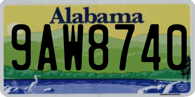 AL license plate 9AW8740