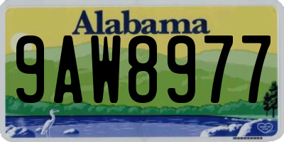 AL license plate 9AW8977