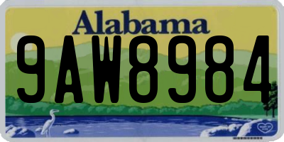 AL license plate 9AW8984