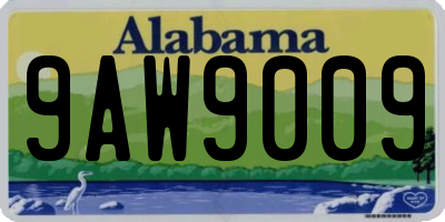 AL license plate 9AW9009