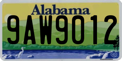 AL license plate 9AW9012