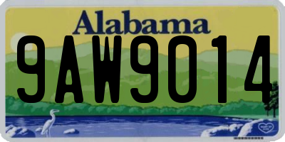 AL license plate 9AW9014