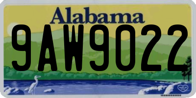 AL license plate 9AW9022