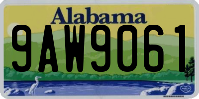 AL license plate 9AW9061