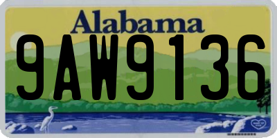 AL license plate 9AW9136