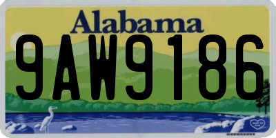AL license plate 9AW9186