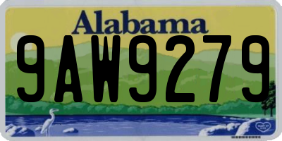 AL license plate 9AW9279