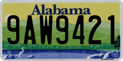 AL license plate 9AW9421