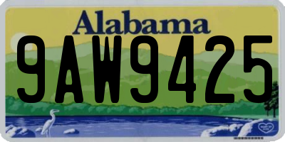 AL license plate 9AW9425