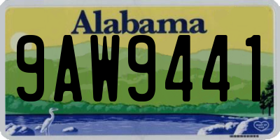 AL license plate 9AW9441