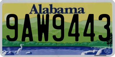 AL license plate 9AW9443
