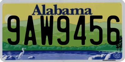 AL license plate 9AW9456