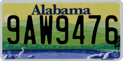 AL license plate 9AW9476