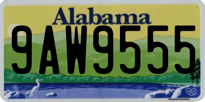AL license plate 9AW9555