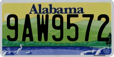 AL license plate 9AW9572