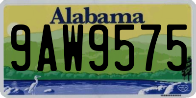 AL license plate 9AW9575