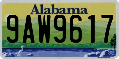AL license plate 9AW9617
