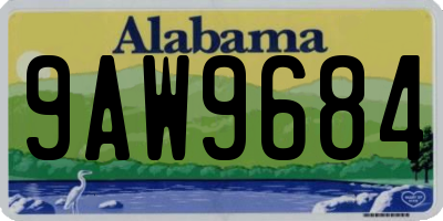 AL license plate 9AW9684