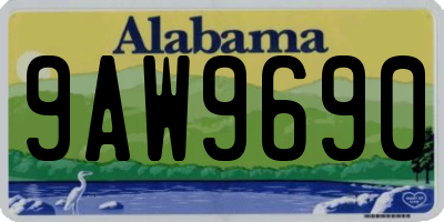 AL license plate 9AW9690