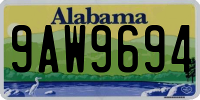 AL license plate 9AW9694