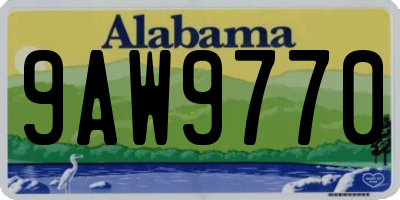 AL license plate 9AW9770