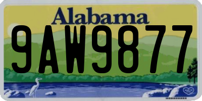 AL license plate 9AW9877
