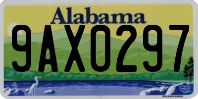 AL license plate 9AX0297