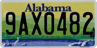 AL license plate 9AX0482