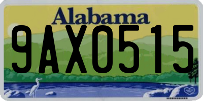 AL license plate 9AX0515