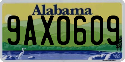 AL license plate 9AX0609
