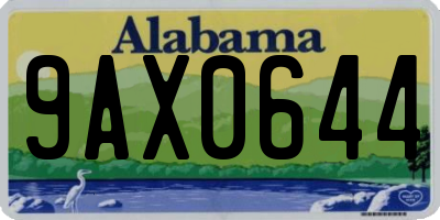 AL license plate 9AX0644